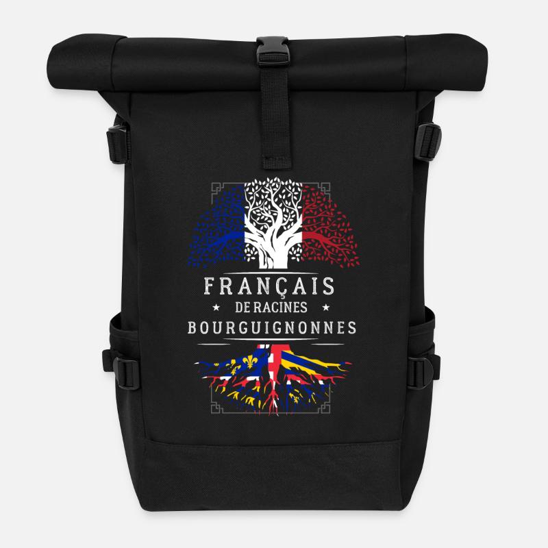 Racines Bourguignonnes - Sac à dos roll top - noir