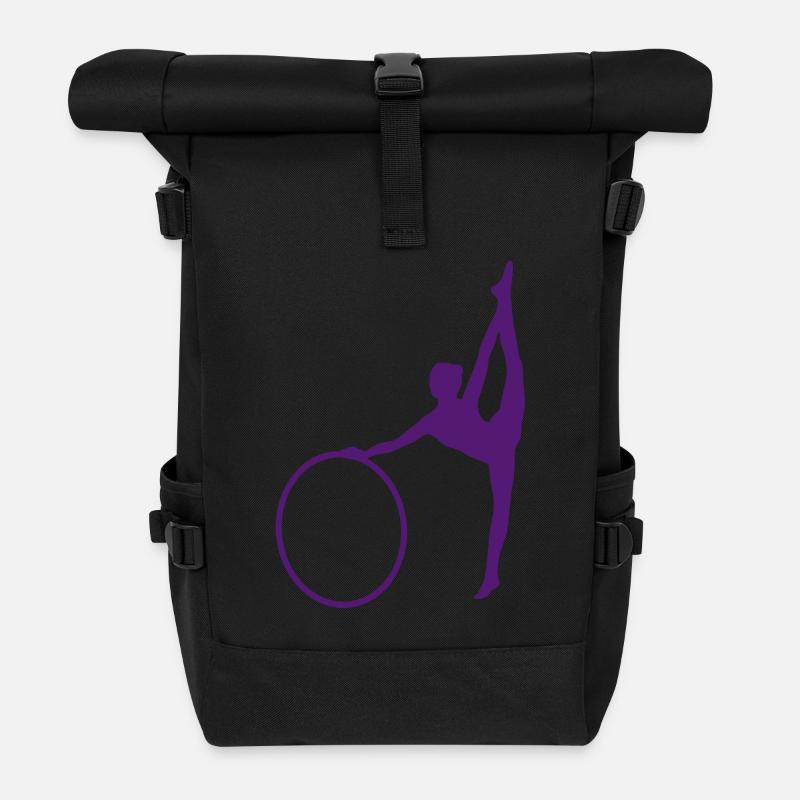 Gymnastik - Rolltop Rucksack - Schwarz