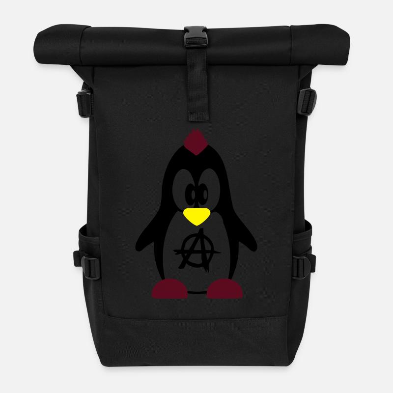Punkpinguin - Rolltop Rucksack - Schwarz