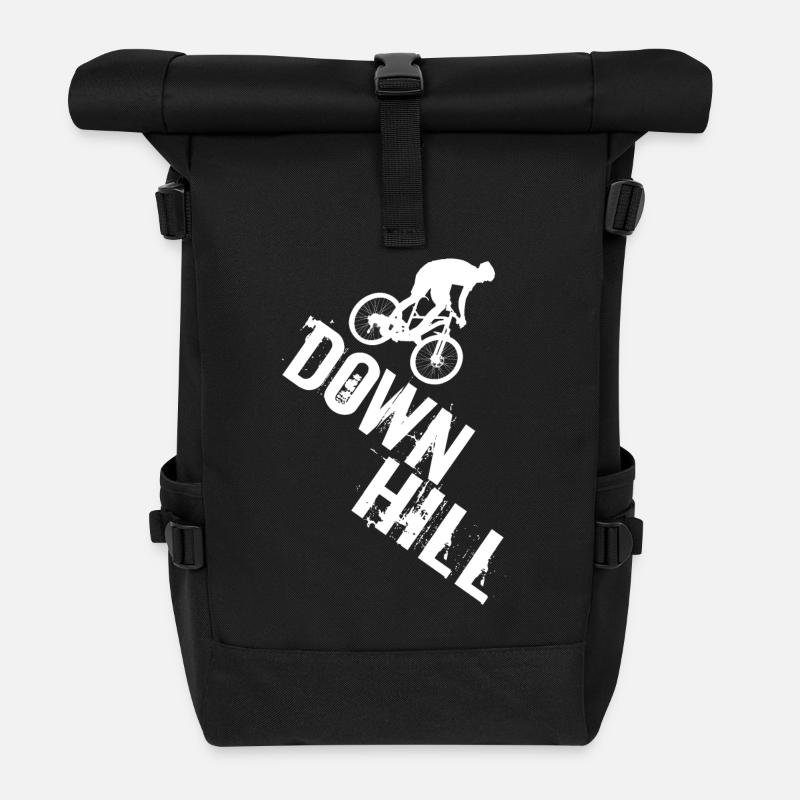Downhill - Roll Top Backpack - black