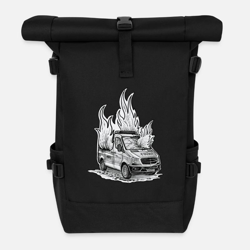 dont smoke in your car - Roll Top Backpack - black