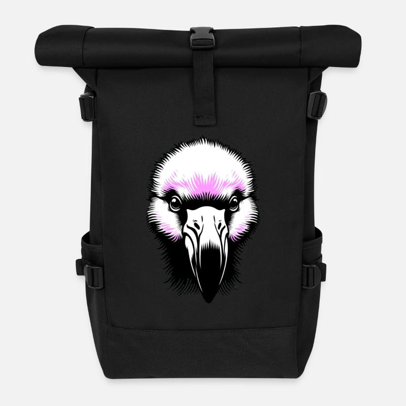 Flamingo - Rolltop Rucksack - Schwarz