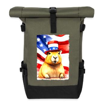 rongeur "Capybara Président" - Sac à dos roll top - olive/noir - Devant