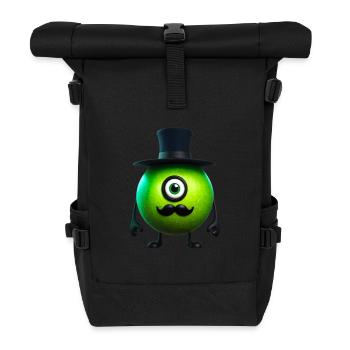 green creature Mr Green - Roll Top Backpack - black - Front