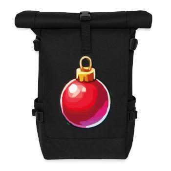 Weihnachtskugel - Rolltop Rucksack - Schwarz - Vorne