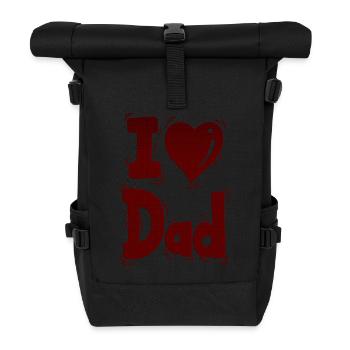 i love you dad dad favorite Best Father pops dad - Roll Top Backpack - black - Front