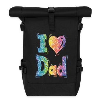 i love you dad dad favorite Best Father pops dad - Roll Top Backpack - black - Front