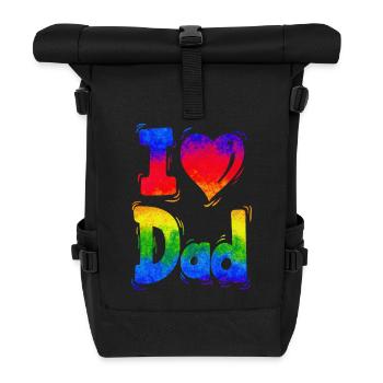 i love you dad dad favorite Best Father pops dad - Roll Top Backpack - black - Front
