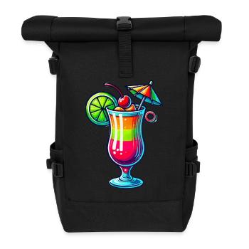 Cocktail - Roll Top Backpack - black - Front