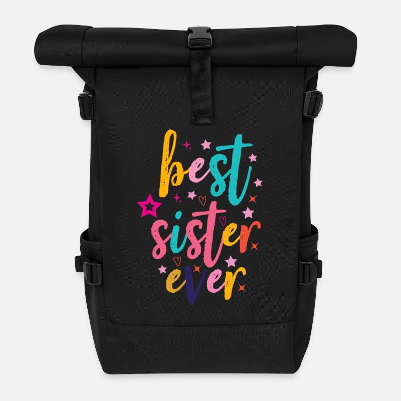 Meilleure soeur - Sac à dos roll top - noir