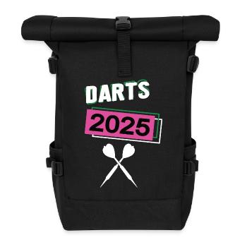 Dart 2025 Darter Darterin Dartspielerin Spieler - Rolltop Rucksack - Schwarz - Vorne