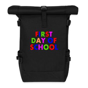 First day of school - Roll Top Backpack - black - Front