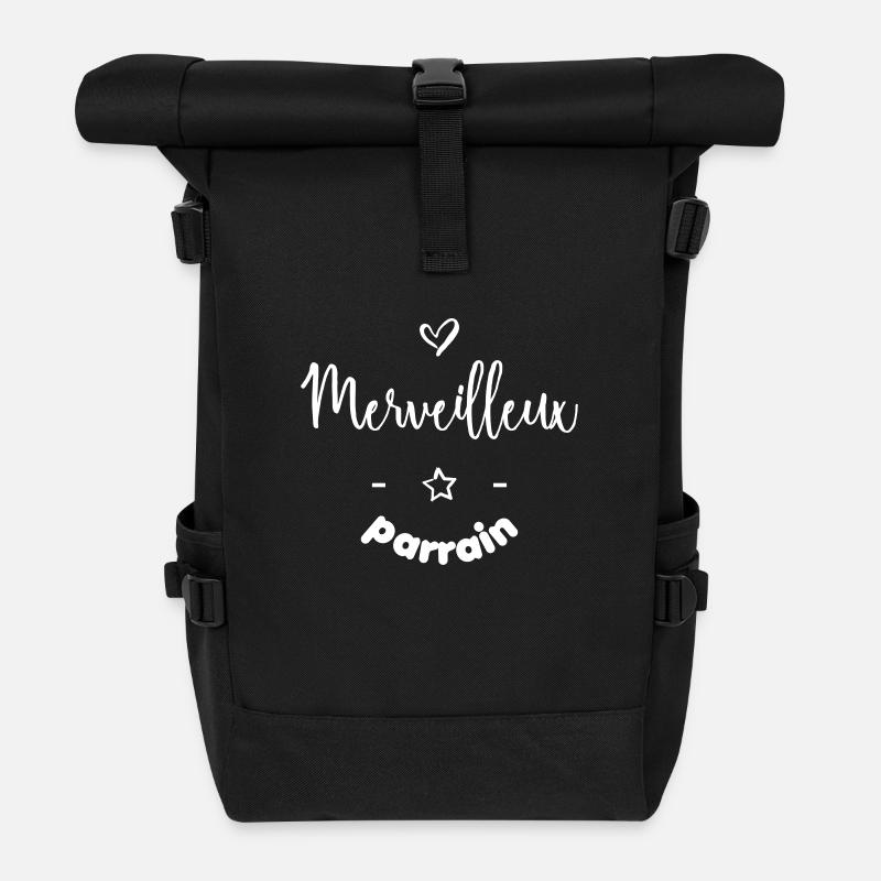 Merveilleux parrain - Sac à dos roll top - noir