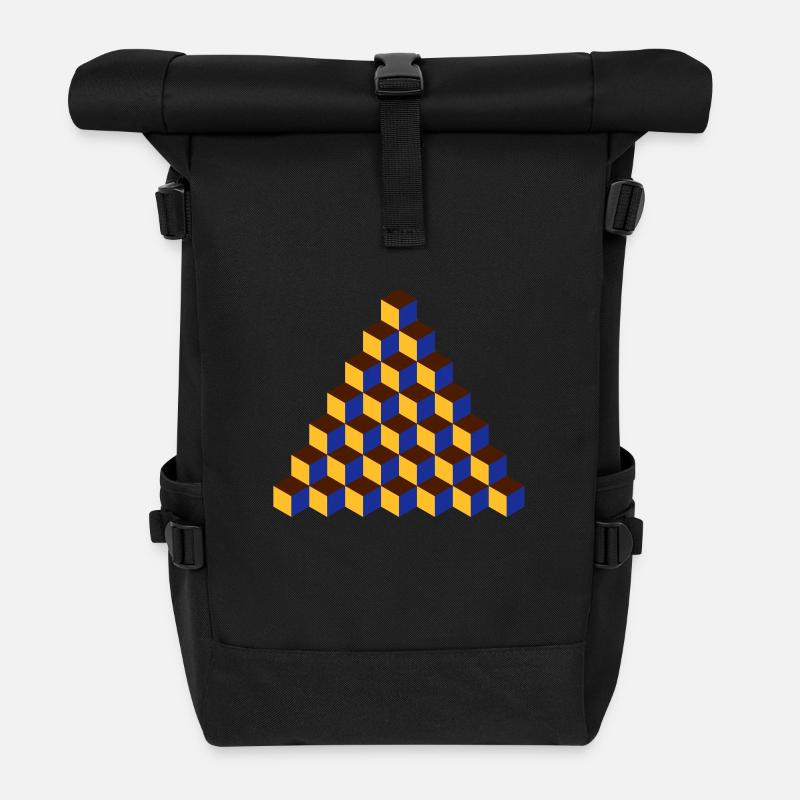 Muster (7) - Rolltop Rucksack - Schwarz
