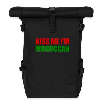 Kiss me im moroccan - marokko - Rolltop Rucksack - Schwarz - Vorne