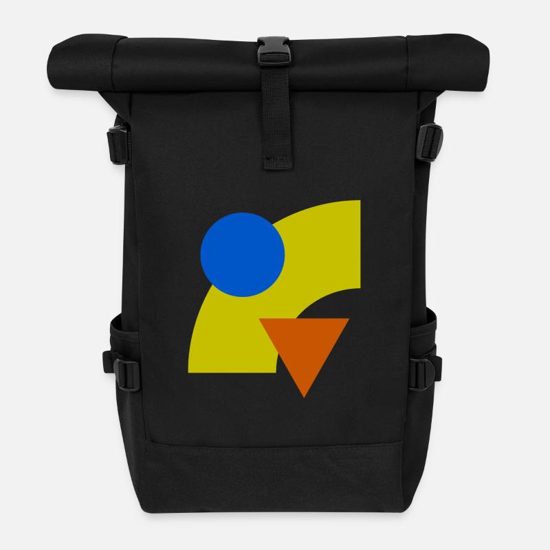 Constellation géométrique des couleurs - Sac à dos roll top - noir