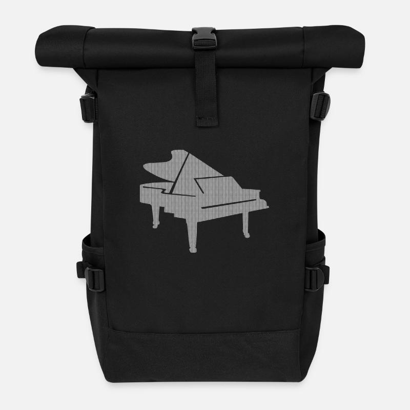 DNA Piano - Passion pour la musique classique - Sac à dos roll top - noir