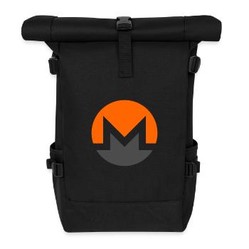 Monero Coin Logo - Roll Top Backpack - black - Front