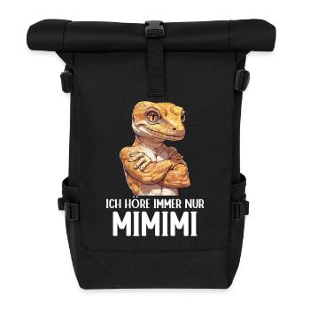 Gecko reptiles J’entends toujours Mimimi - Sac à dos roll top - noir - Devant