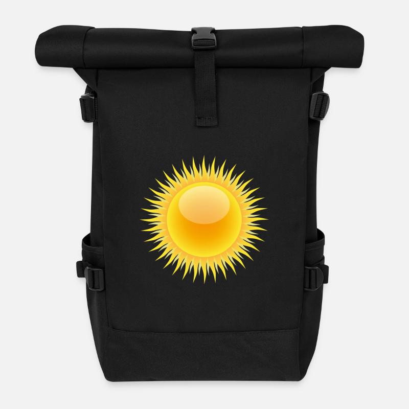 Sonne - Rolltop Rucksack - Schwarz