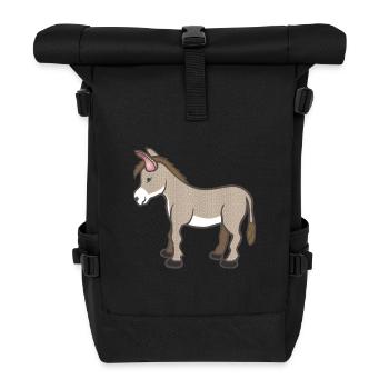 Esel - Rolltop Rucksack - Schwarz - Vorne