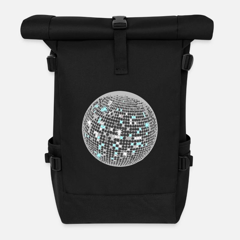 Disco Kugel - Rolltop Rucksack - Schwarz