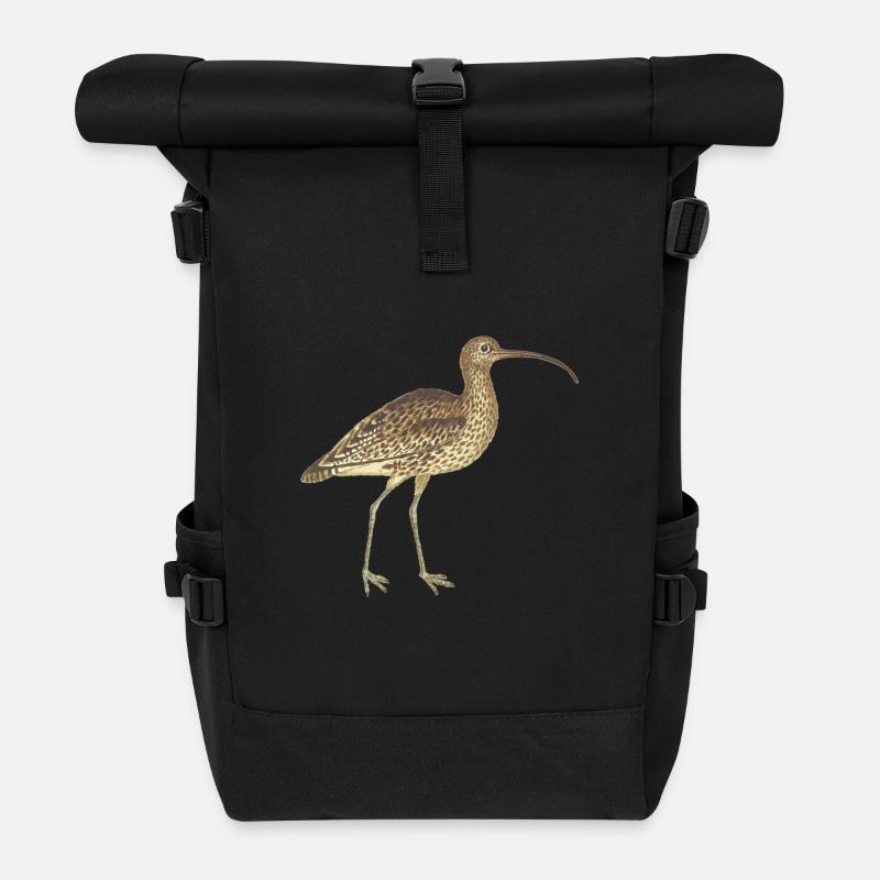 bird - Roll Top Backpack - black