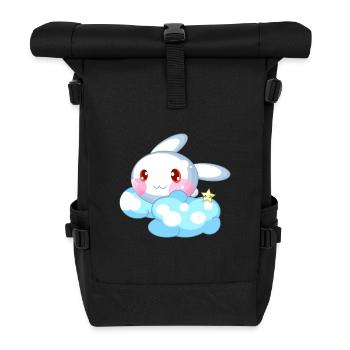 Rabbit cute kids - Roll Top Backpack - black - Front