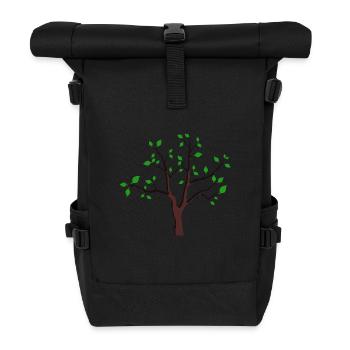 Baum - Rolltop Rucksack - Schwarz - Vorne