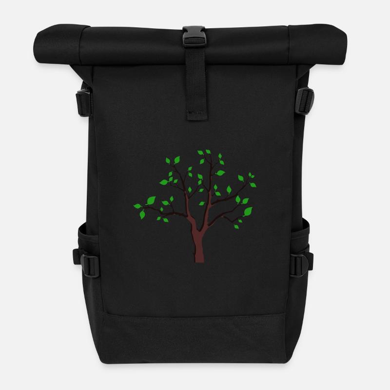 Baum - Rolltop Rucksack - Schwarz