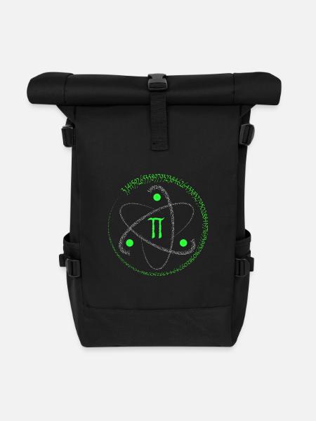 pi Zahl - Rolltop Rucksack - Schwarz