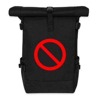 Stop, pompe à carburant, prix du diesel, essence - Sac à dos roll top - noir - Devant