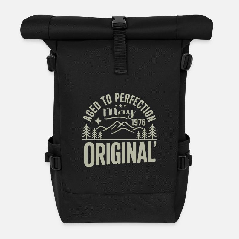 Mai 1976 – Legende der Gipfel und Berge - Rolltop Rucksack - Schwarz