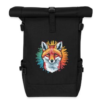 Renard - Illustration - Sac à dos roll top - noir - Devant