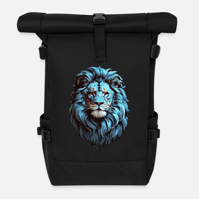 Löwe - Rolltop Rucksack - Schwarz