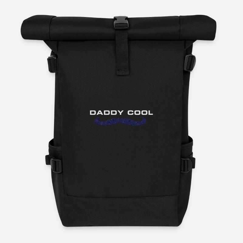 Daddy Cool Father Design - Roll Top Backpack - black