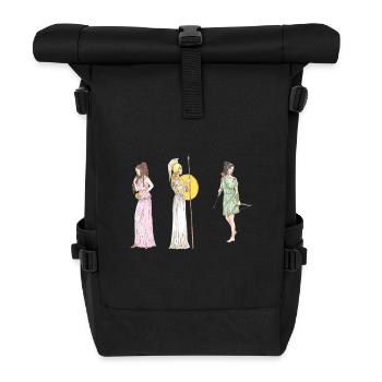 Femmes anciennes - Sac à dos roll top - noir - Devant