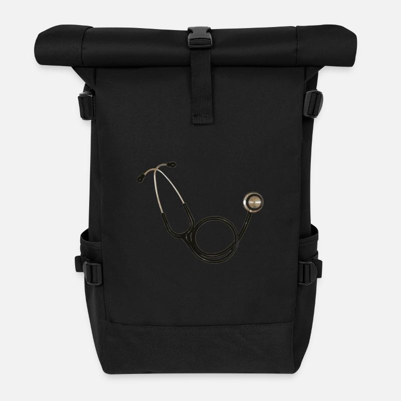 Stethoskop - Rolltop Rucksack - Schwarz