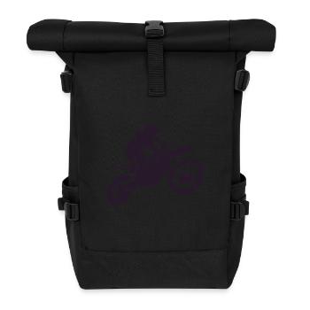 Motor cross - Roll Top Backpack - black - Front