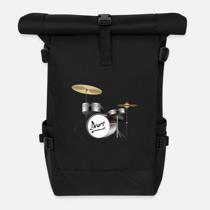 Schlagzeug - Rolltop Rucksack - Schwarz