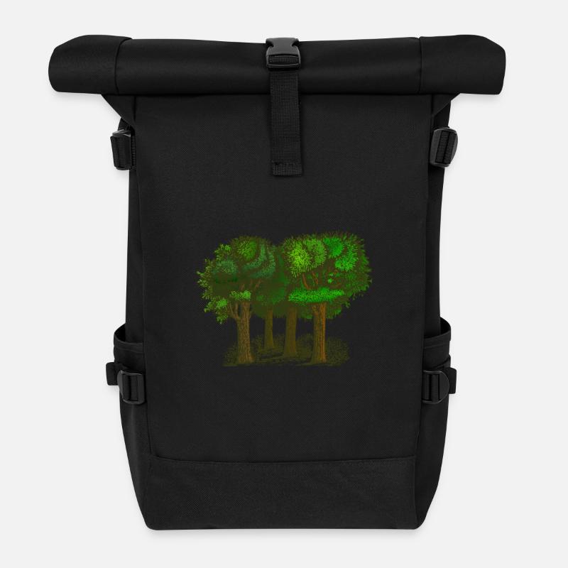forêt - Sac à dos roll top - noir