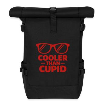 Cooler als Amor Retro-Herzen - Rolltop Rucksack - Schwarz - Vorne