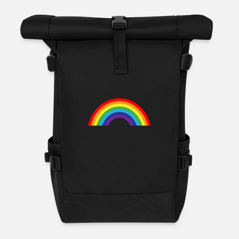 arc-en-ciel - Sac à dos roll top - noir