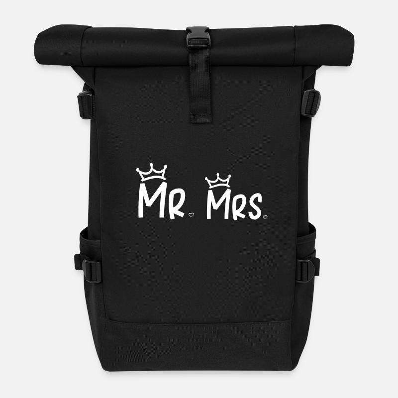 mrs_heart_crown - Rolltop Rucksack - Schwarz