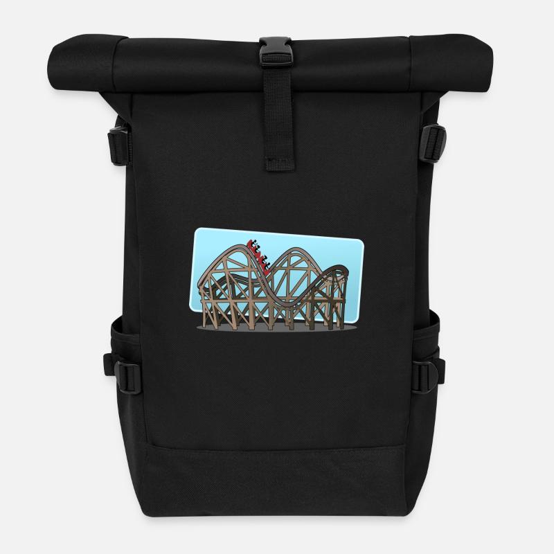 Achterbahn - Rolltop Rucksack - Schwarz