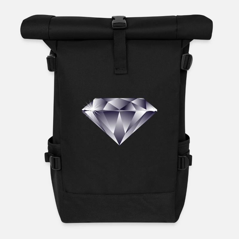 Diamant - Rolltop Rucksack - Schwarz