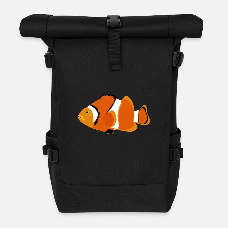 Clownfisch - Rolltop Rucksack - Schwarz