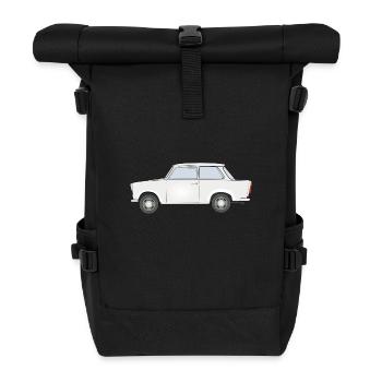 Trabbi Ostalgie Design - Rolltop Rucksack - Schwarz - Vorne