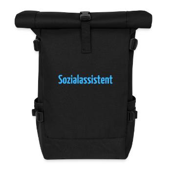 Sozialassistent Pflegeberuf Erzieher Pflege Sozial - Rolltop Rucksack - Schwarz - Vorne
