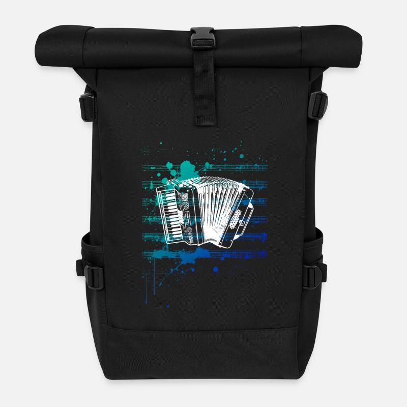 Akkordeon - Rolltop Rucksack - Schwarz